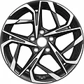 Khomen Wheels KHW1716 (SX-5/Seltos) 7x17 5x114.3 ET 50 Dia 67.1 Black-FP