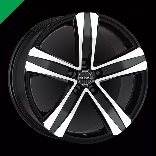 Mak Stone 5 3 6.5x15 5x160 ET 52 Dia 65.1 Black Mirror